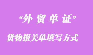 進出口貨物報關(guān)單填寫方式