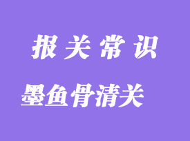 墨魚骨進口清關流程_港口申報所需文件